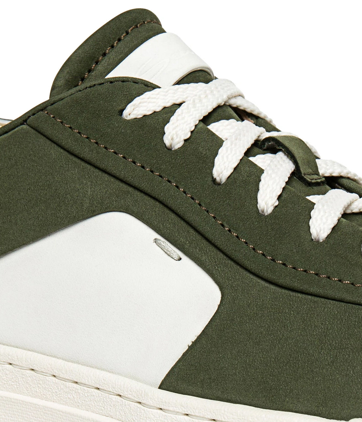 Darts Nubuck Low Top Sneakers in Olive Green