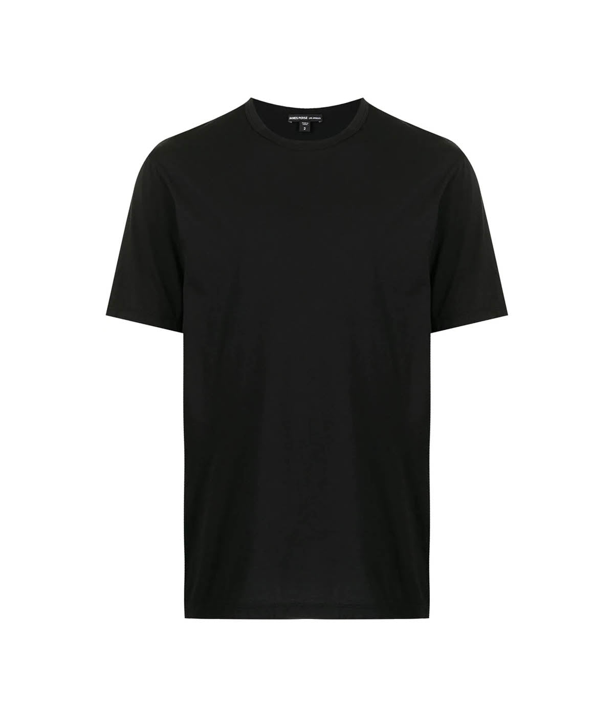 Luxe Lotus Jersey Crew Neck T-Shirt in Black