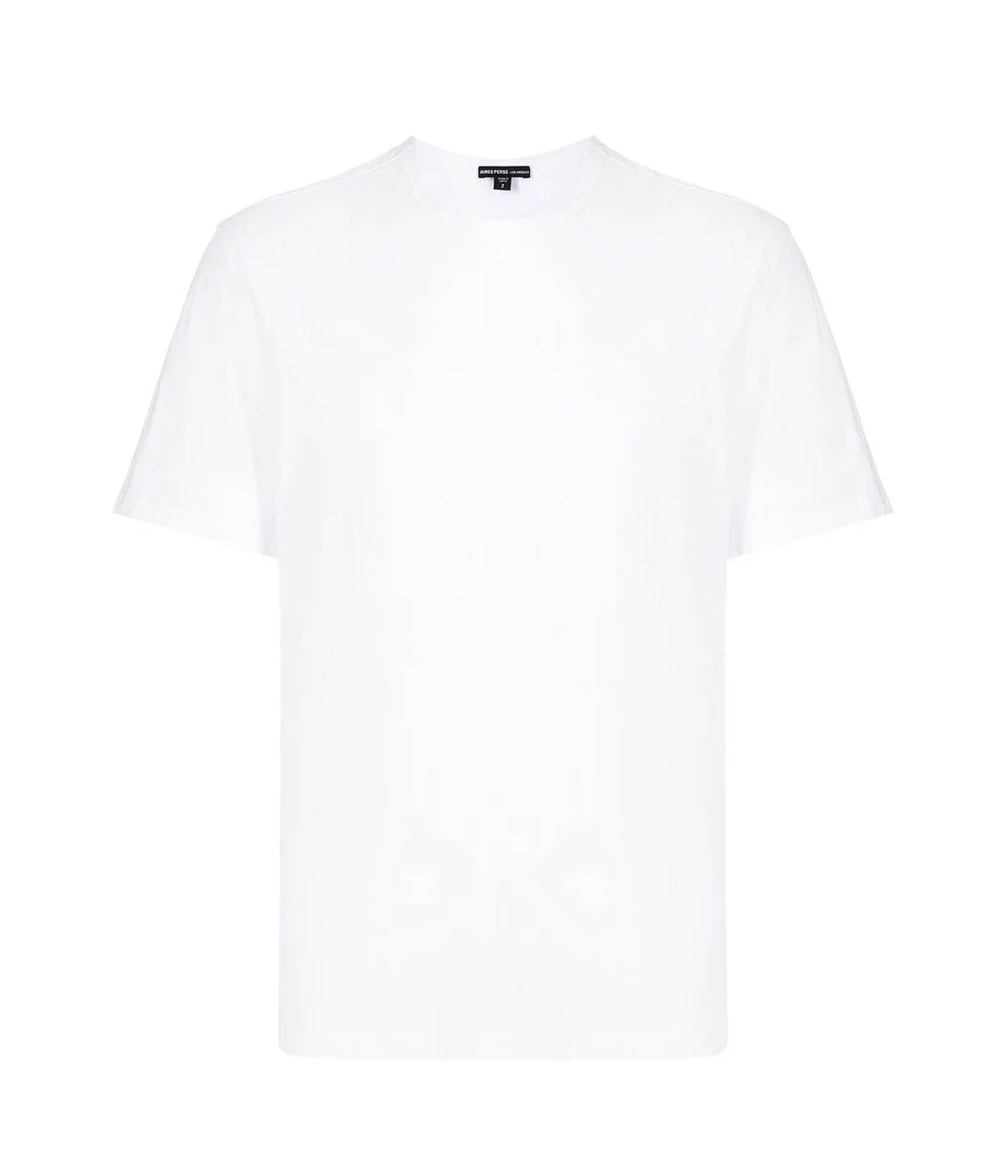 Luxe Lotus Jersey Crew Neck T-Shirt in White