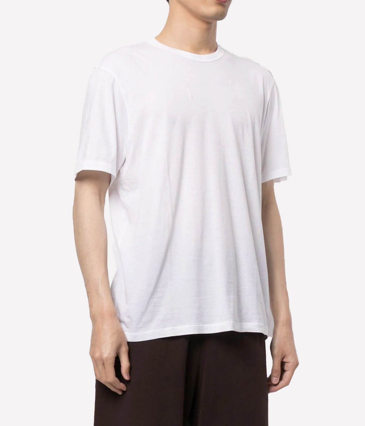 Luxe Lotus Jersey Crew Neck T-Shirt in White