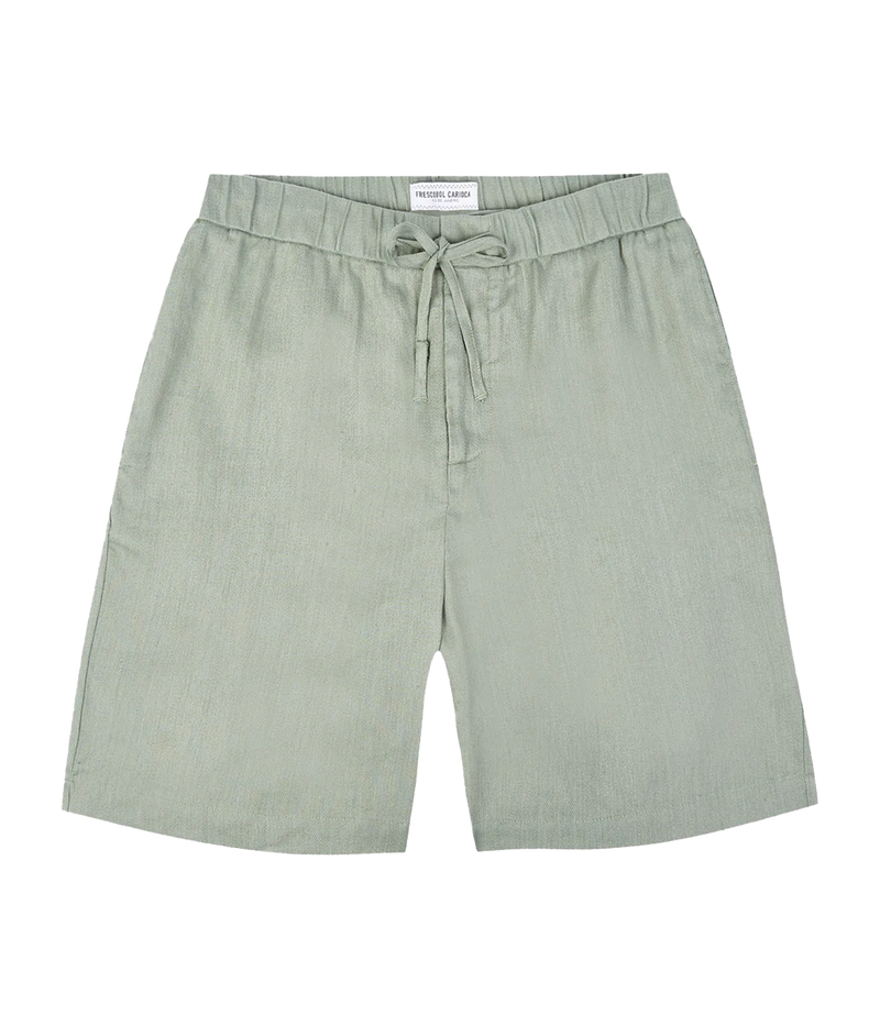 Felipe Linen Short in Green Haze