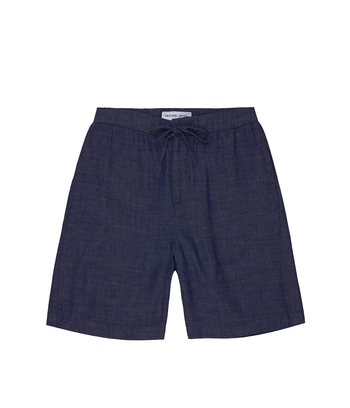 Felipe Linen Shorts in Navy Blue