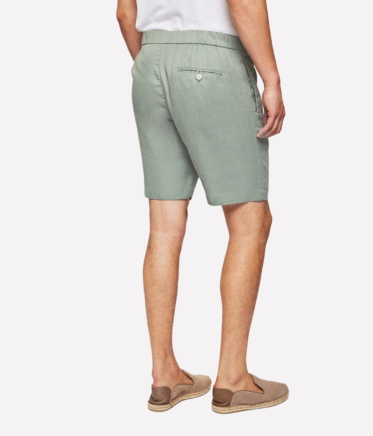 Felipe Linen Short in Green Haze
