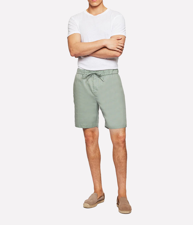 Felipe Linen Short in Green Haze