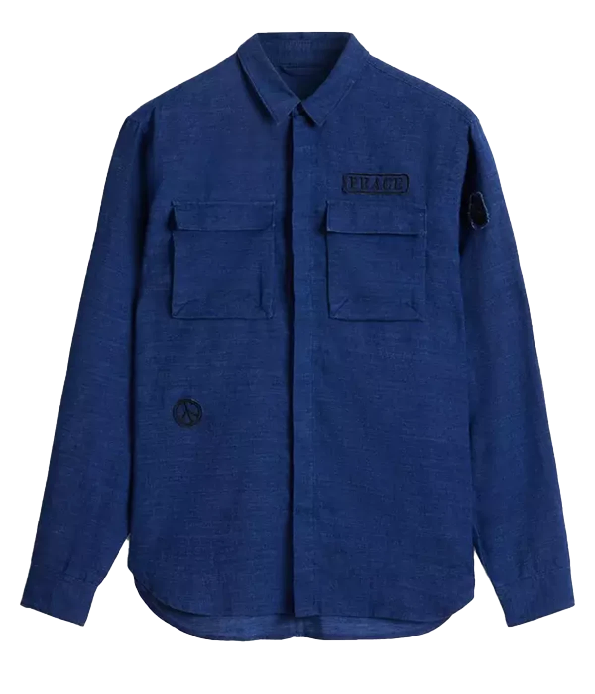 *FINAL SALE* Freddy Long Sleeve Military Shirt in Dusted Blue