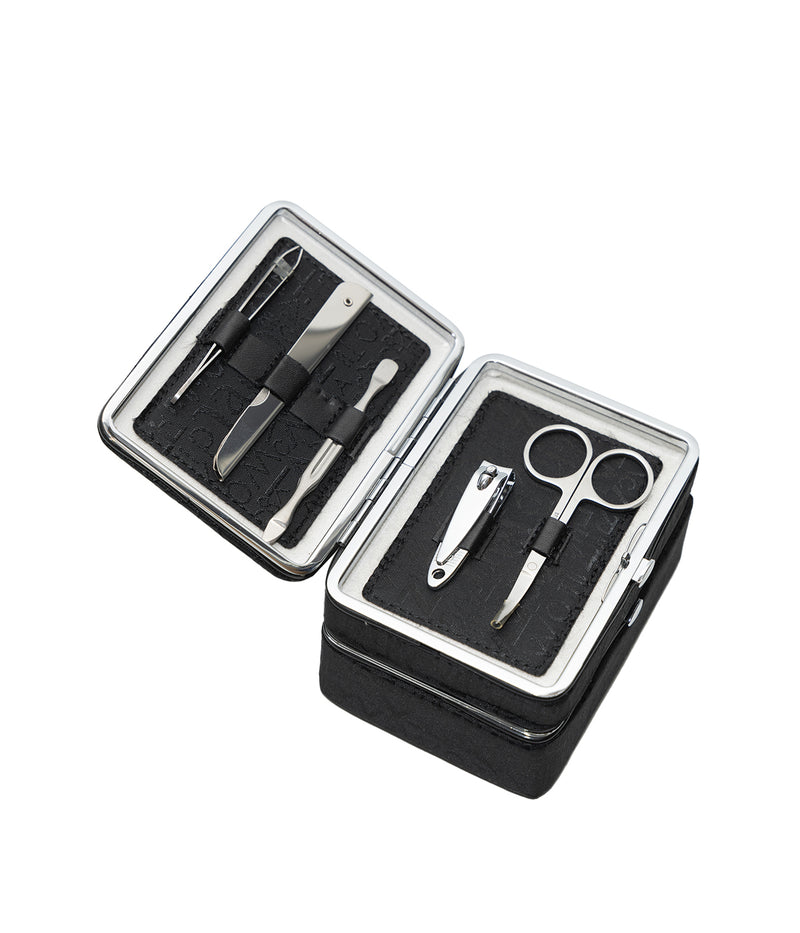 5 Piece Manicure Set in Black Leather