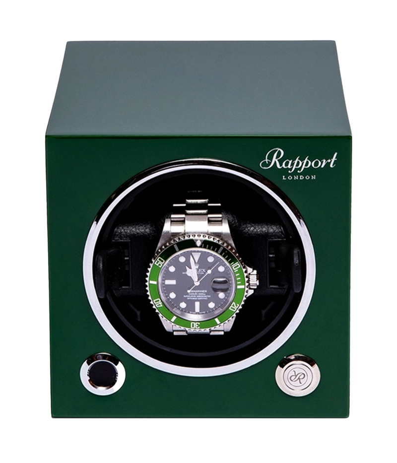 Evolution Cube Watch Winder in Racing Green