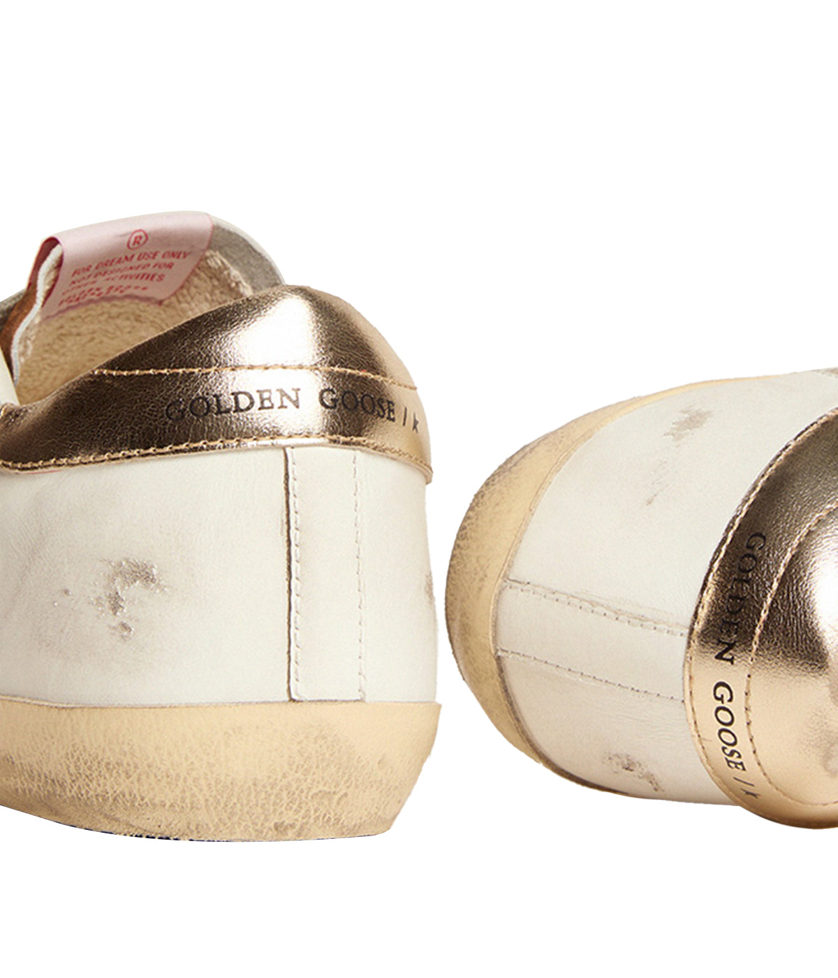 Super-Star Laminated Heel in Ice, White & Brown