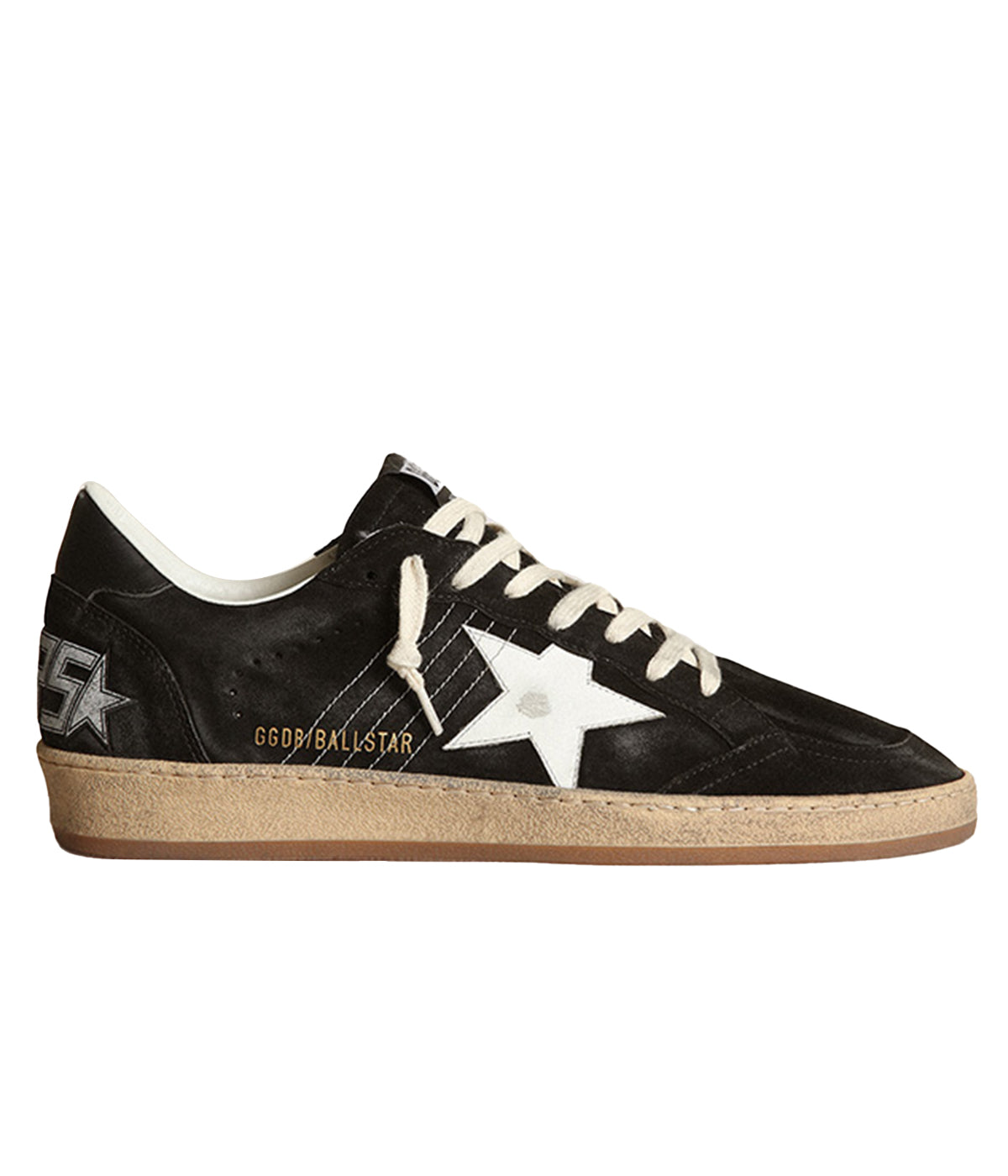 Ball Star with Stitching and Leather Star Heel in Black & White
