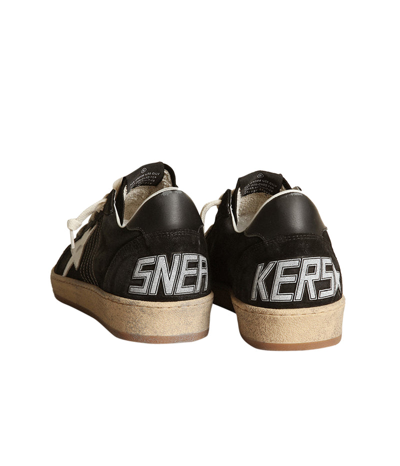 Ball Star with Stitching and Leather Star Heel in Black & White