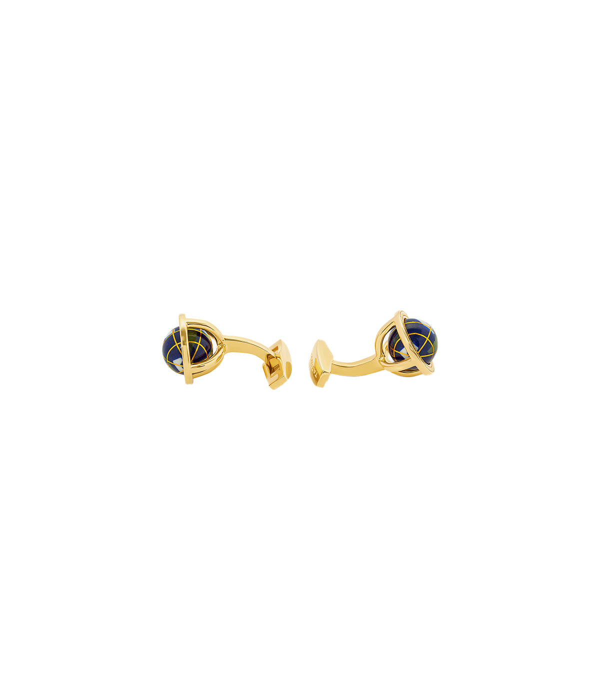 Globe Mosaic Cufflinks in Yellow Gold