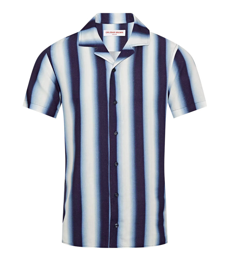 Hibbert Mirage Stripe Shirt in Night Iris & Cloud