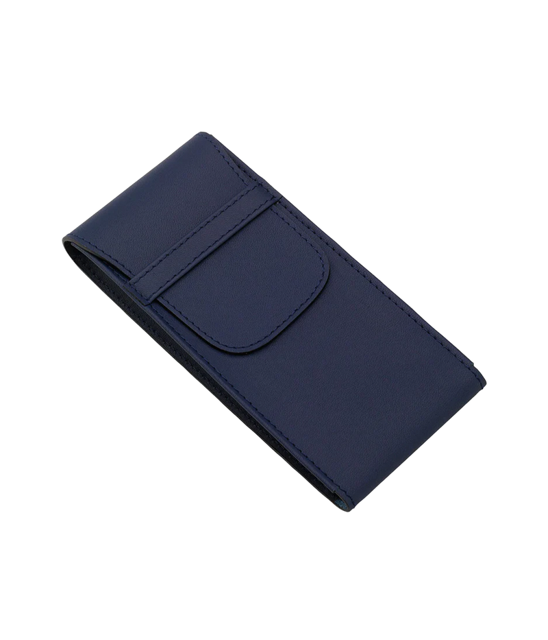 Hyde Park Single Watch Pouch in Navy Blue