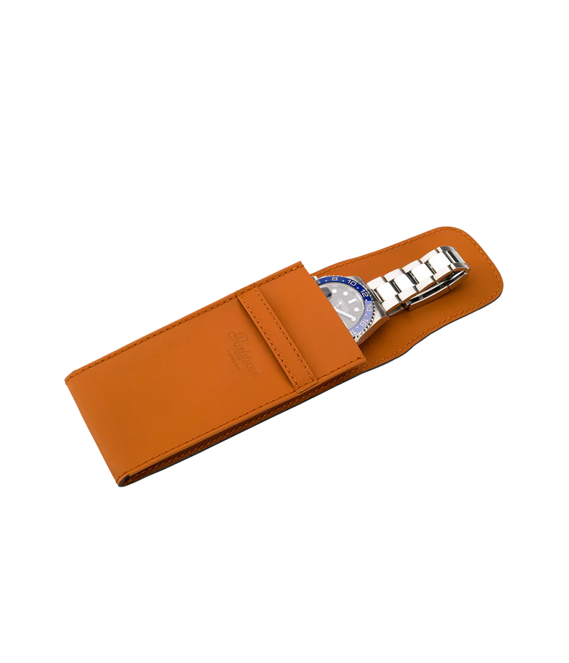 Hyde Park Single Watch Pouch in Tan