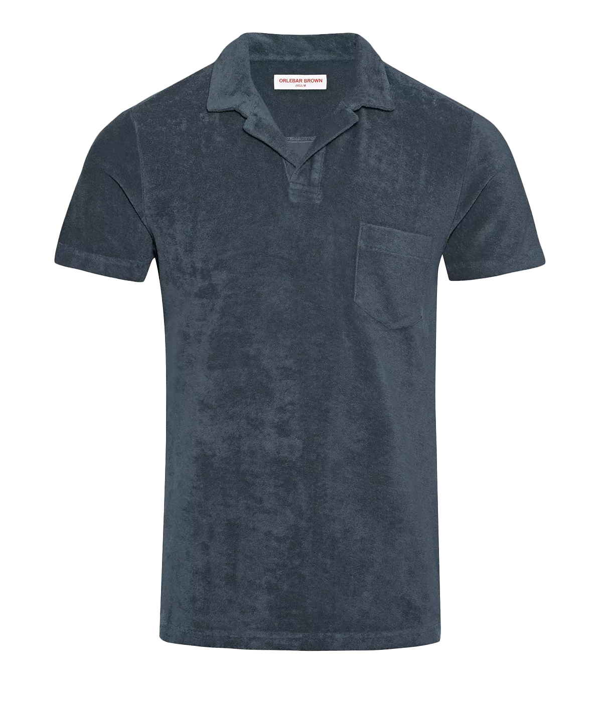 Terry Towelling Polo in Nocturnal Navy