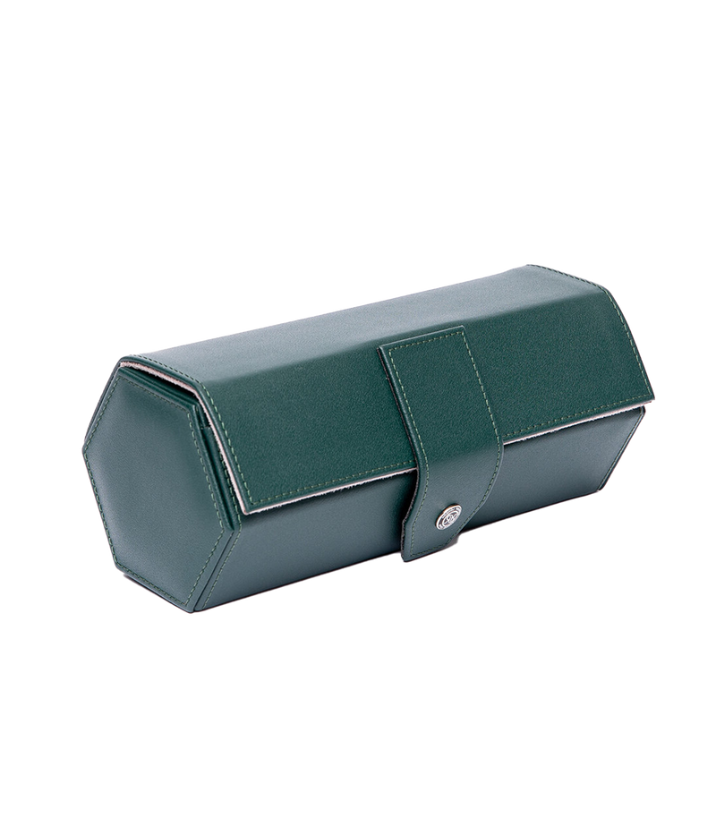 Vantage Three Watch Roll in Serpentine Green