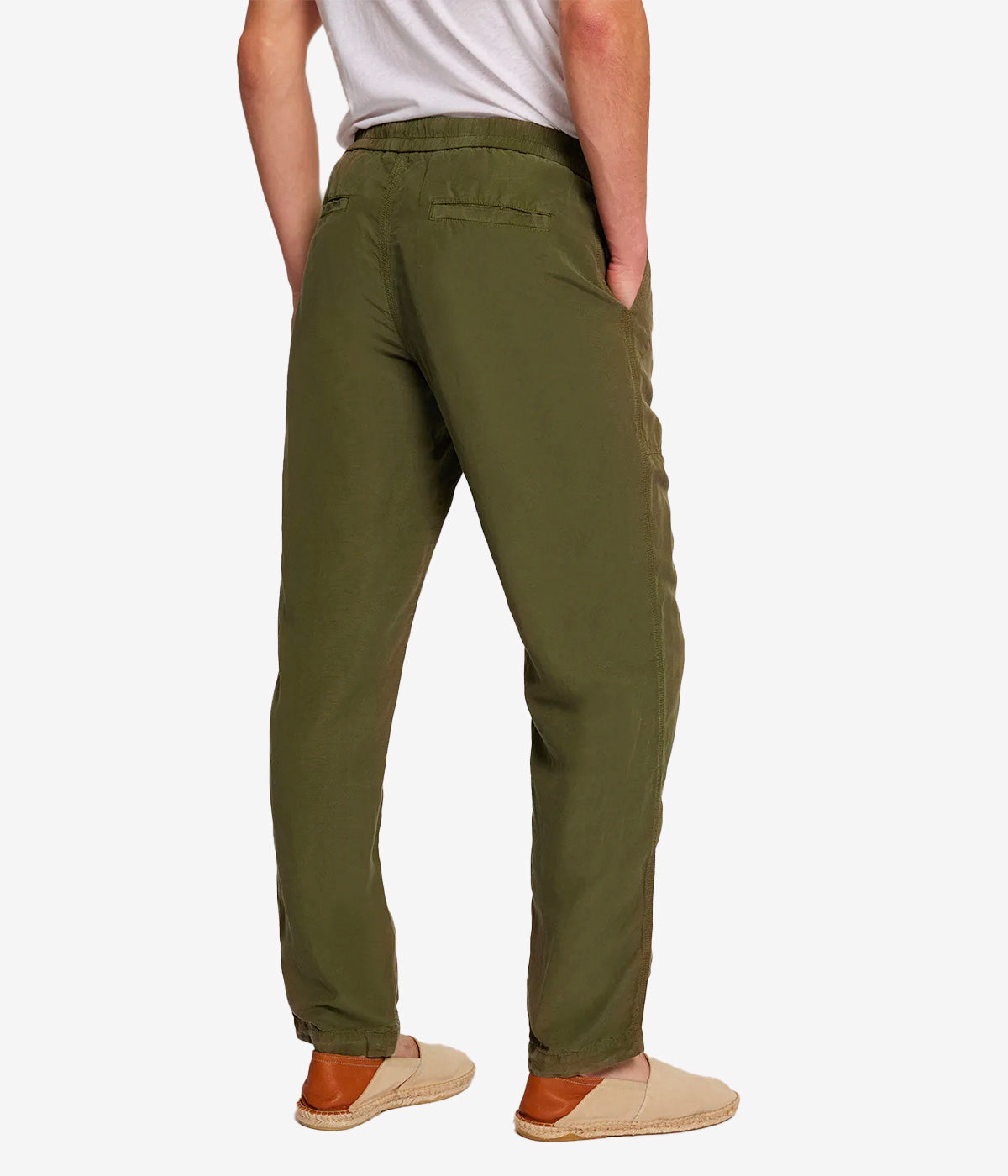Gael Tencel Blend Utility Trousers in Fir Green