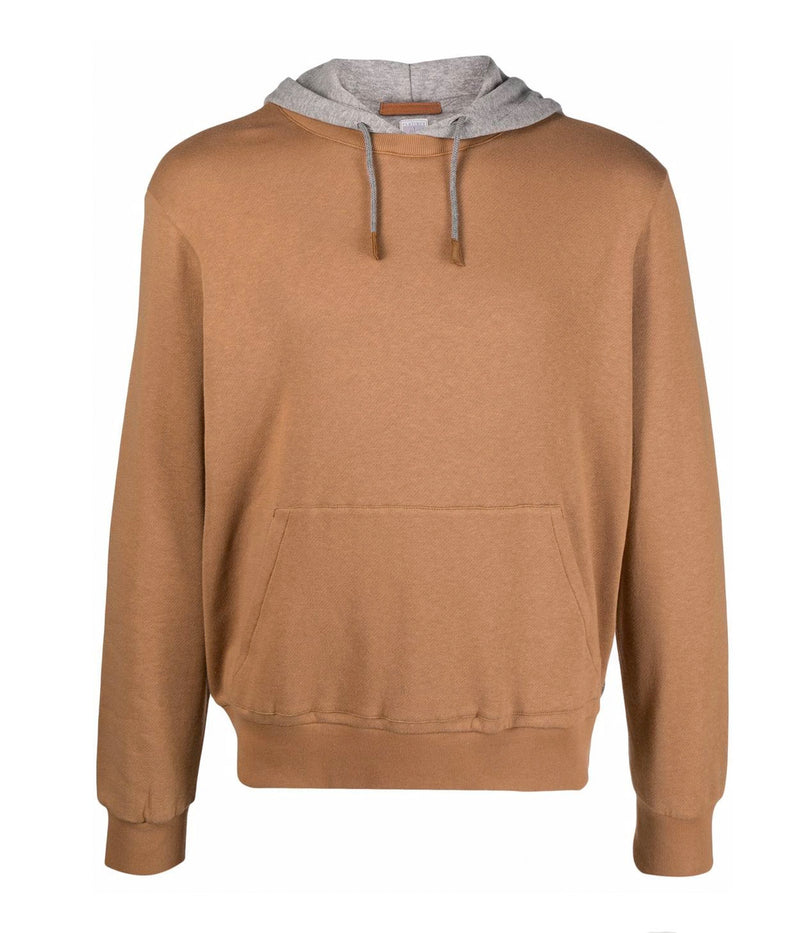 Hooded Sweatshirt in Camel