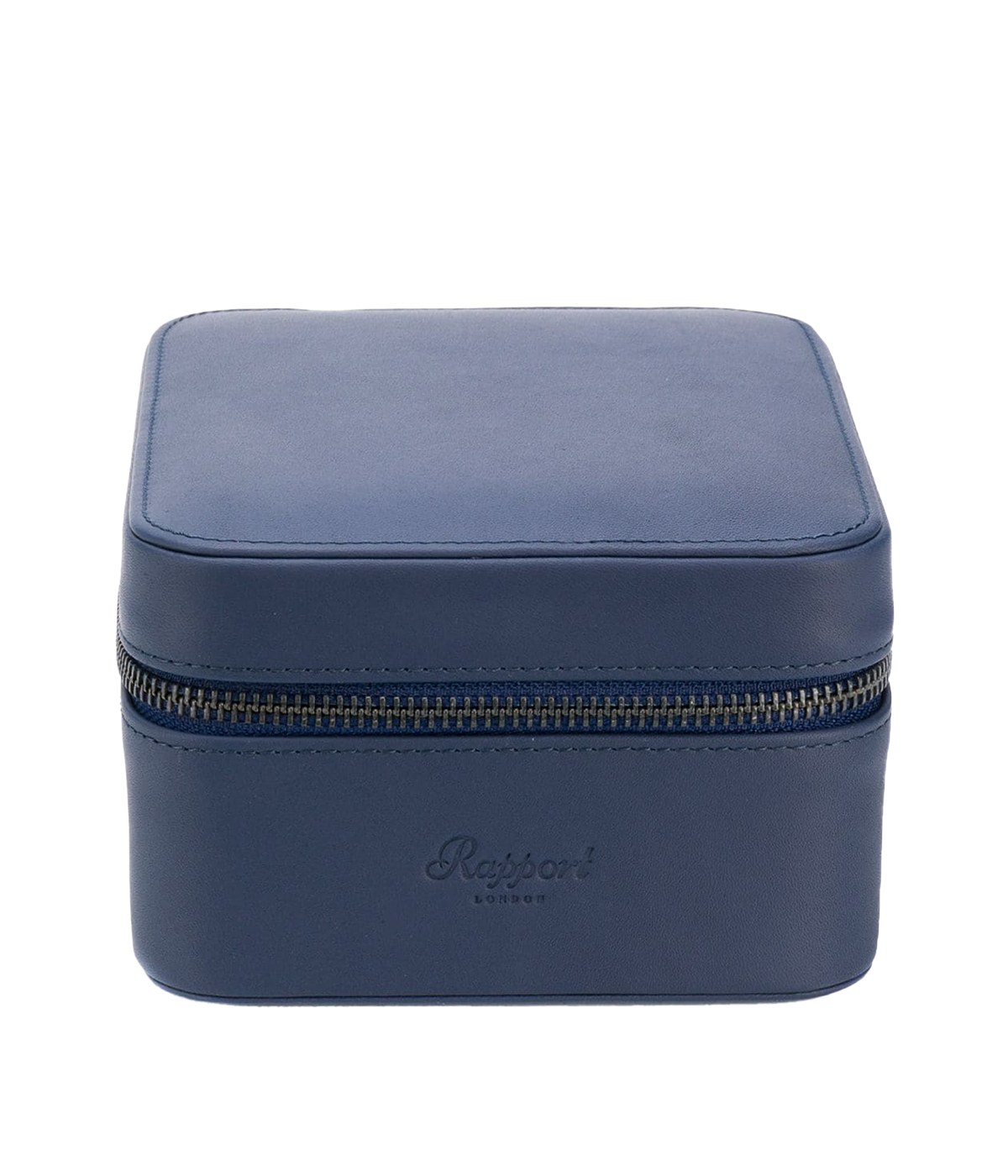 Hyde Park Two Watch Zip Case in Blue & Grey