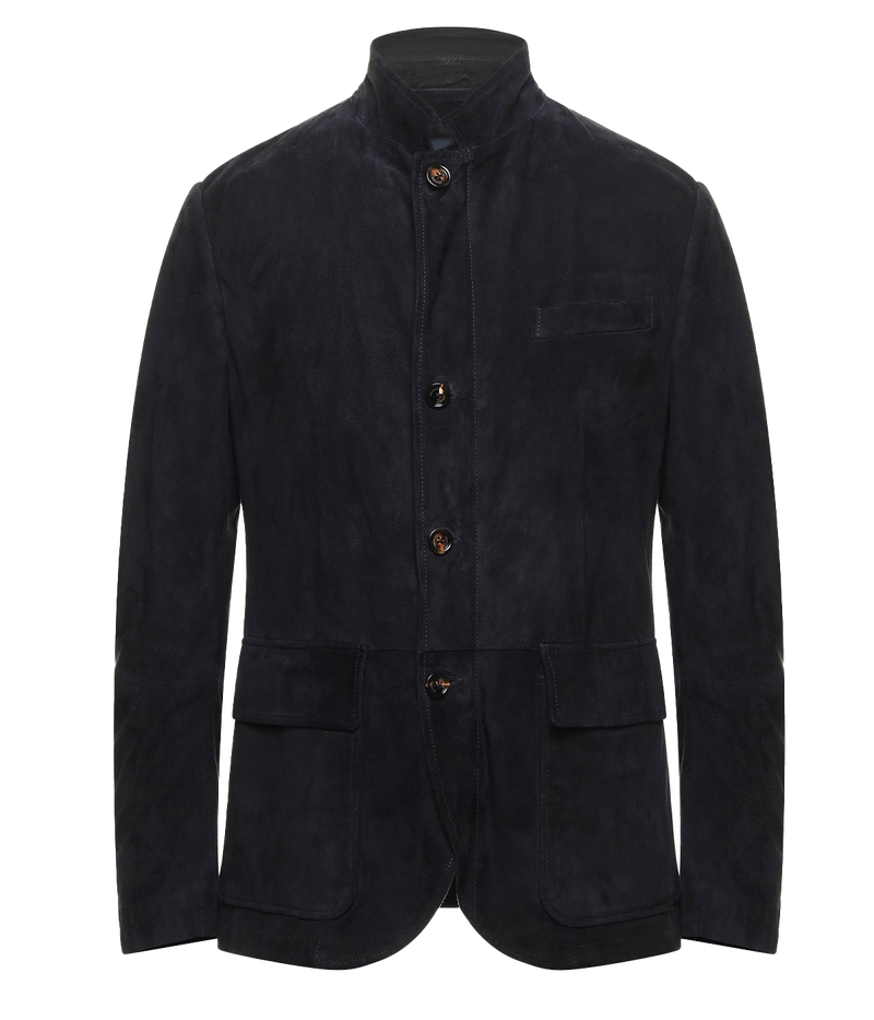 Iconic Suede Jacket in Blue