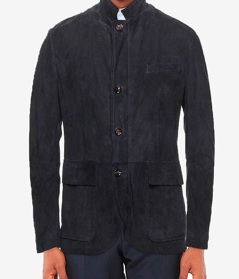 Iconic Suede Jacket in Blue