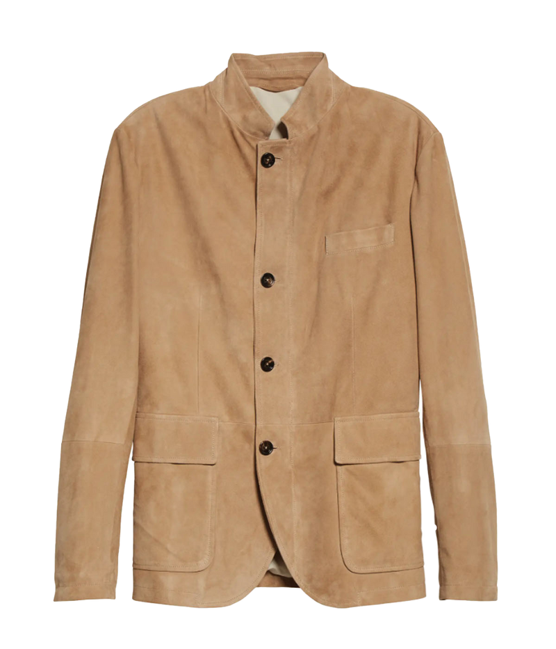 Iconic Suede Jacket in Cammello
