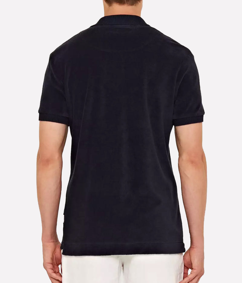 Jarret Towelling Polo in Night Iris