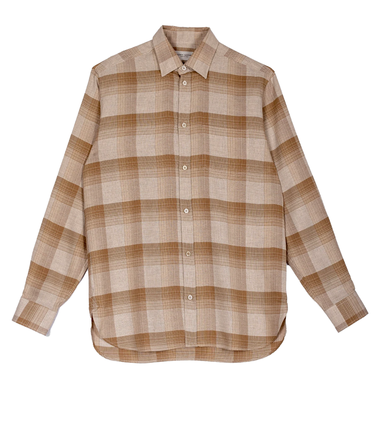 Journey Regular Basic Check Shirt in White Pepper & Wet Sand