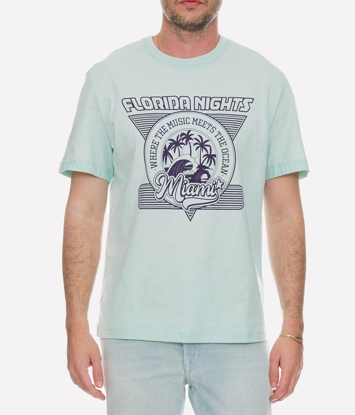Journey T-Shirt Florida Nights in Light Green & Purple