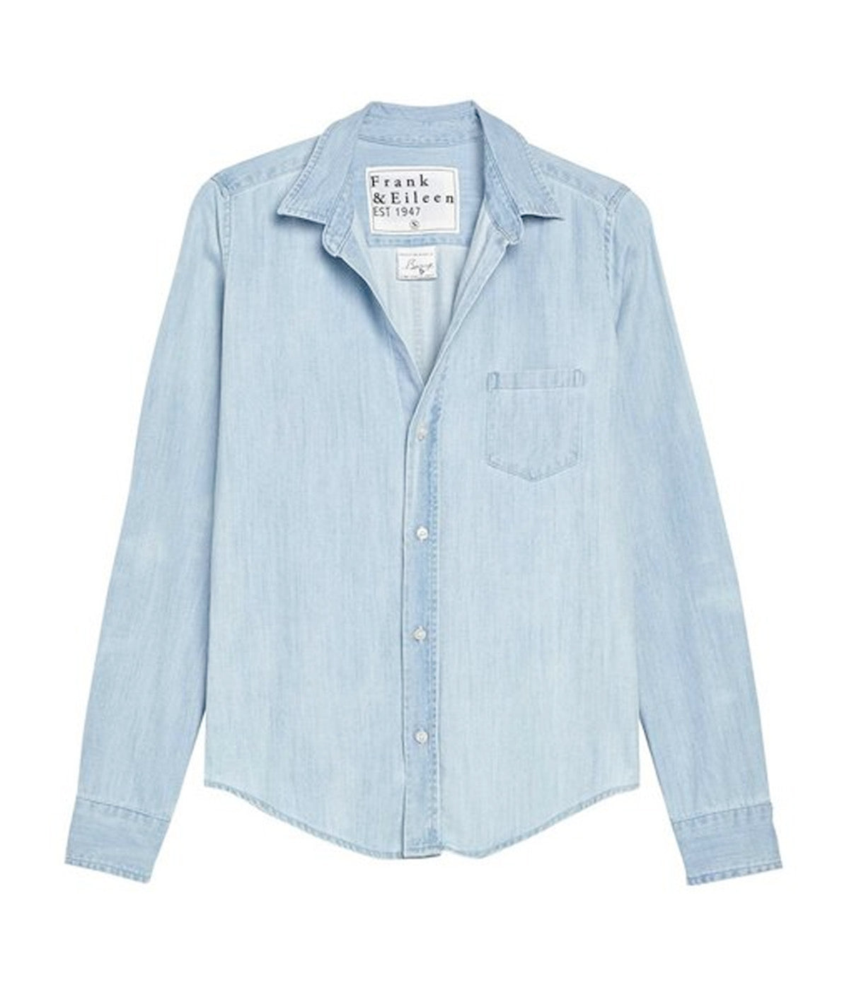 Luke Cotton Denim Shirt in Classic Blue Wash