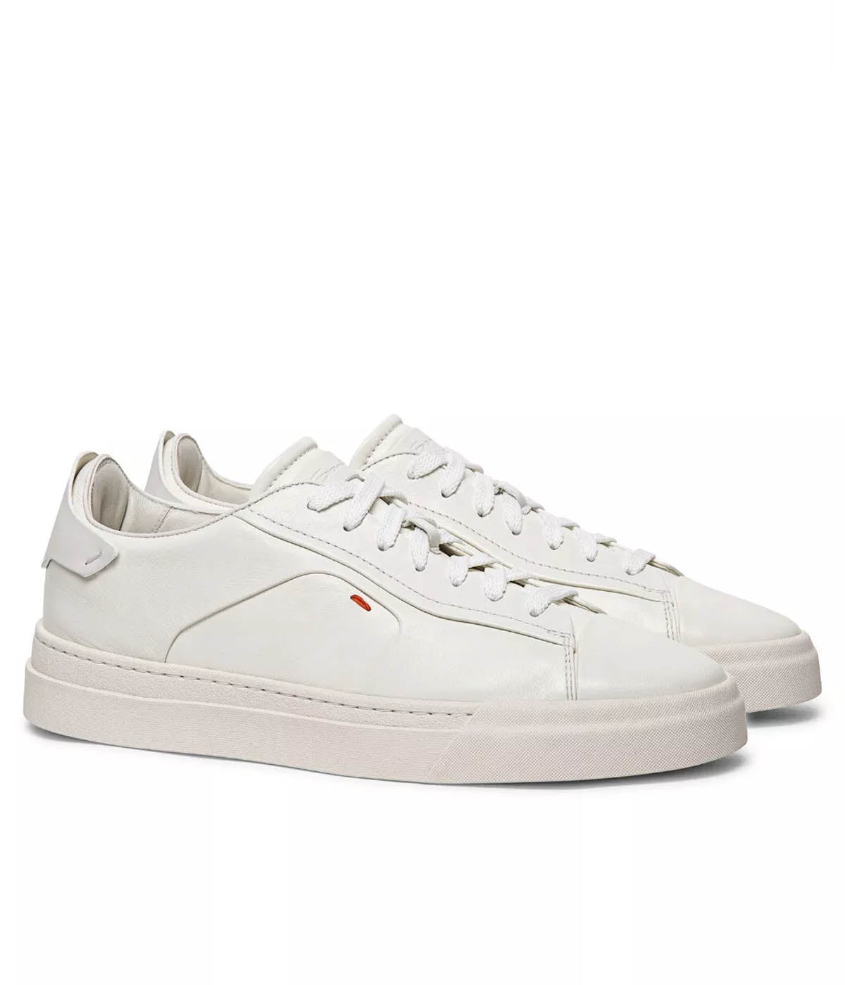 Leather Sneaker in White