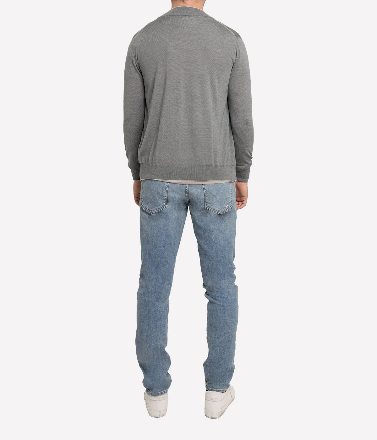 *FINAL SALE* Long Sleeve Full Zip Sweater in Verde