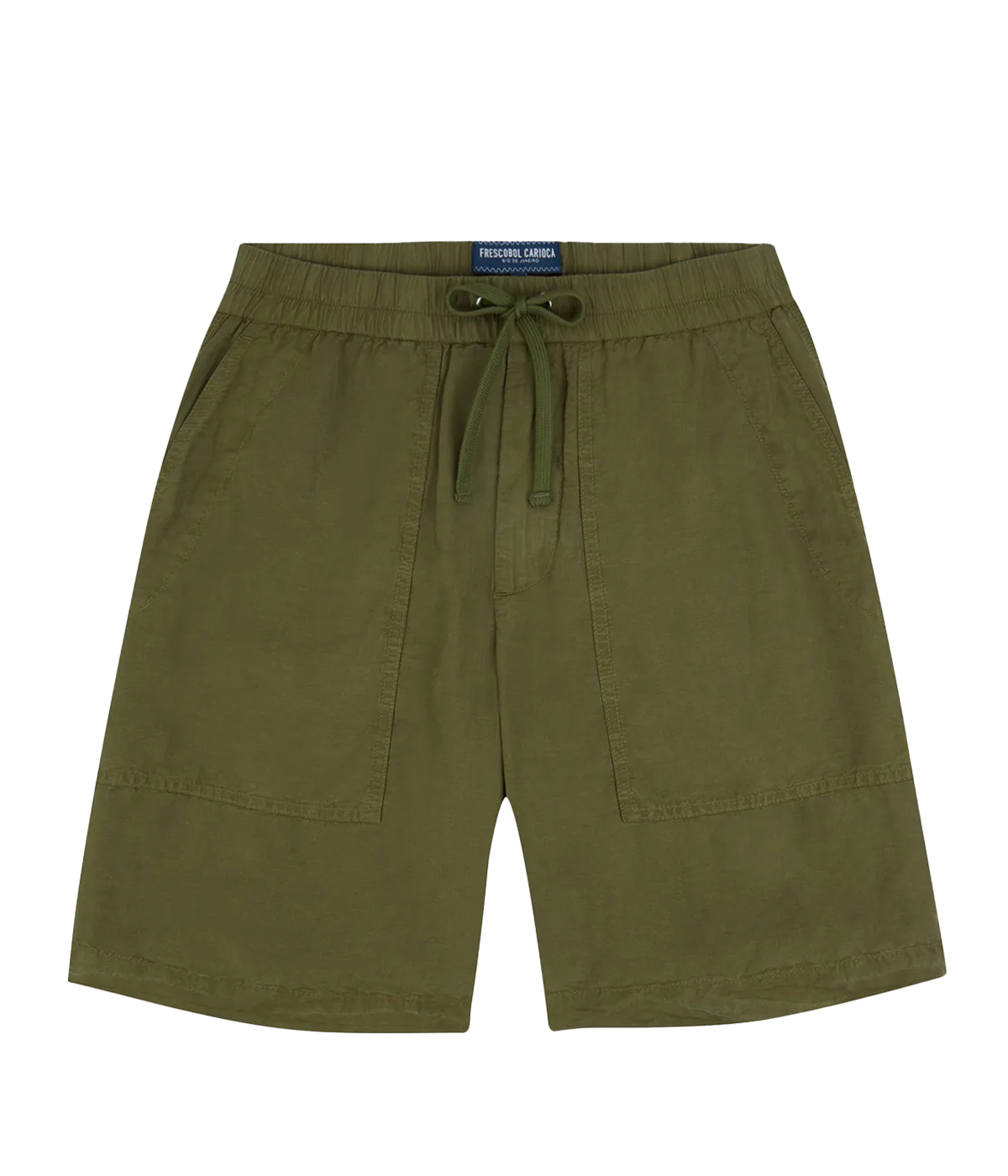 Matheus Tencel Blend Utility Shorts in Fir Green