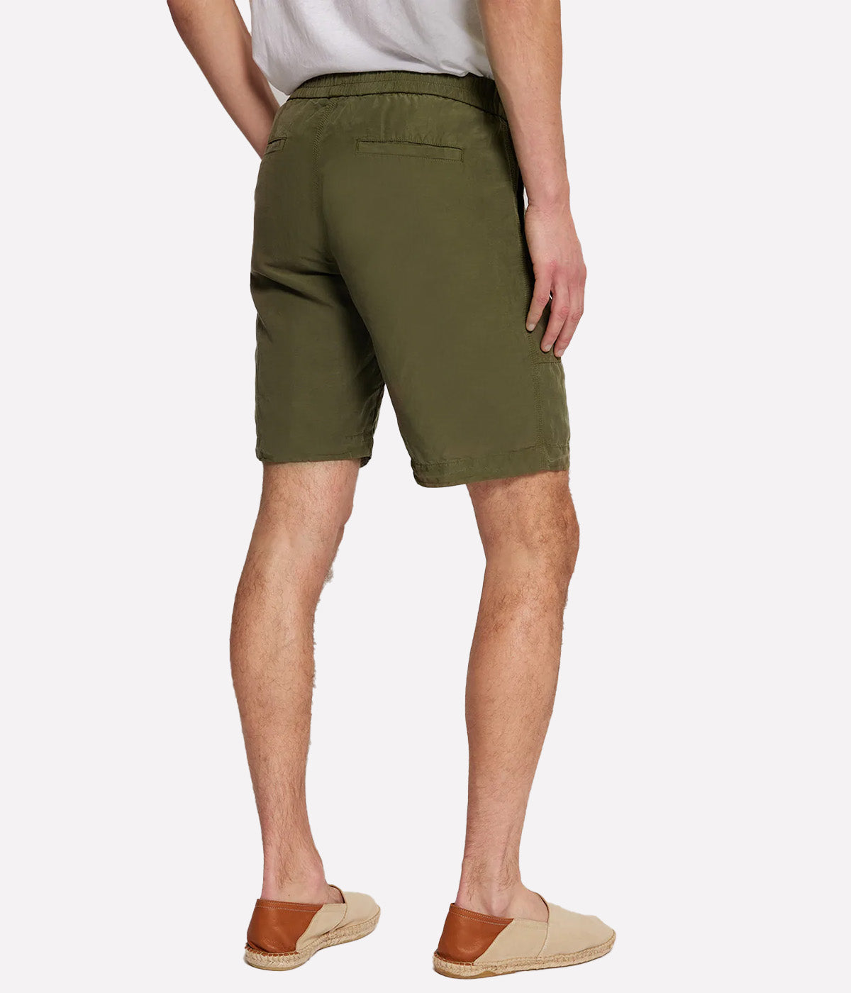 Matheus Tencel Blend Utility Shorts in Fir Green