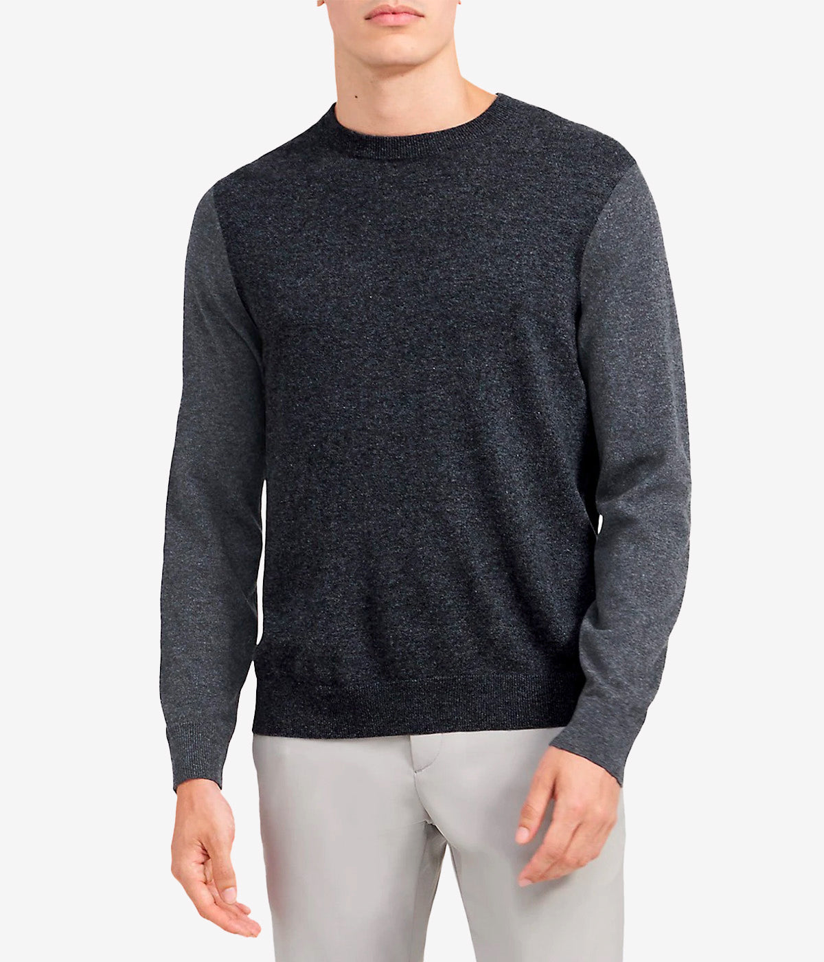 Milan Crew Cashmere in Grey Multi