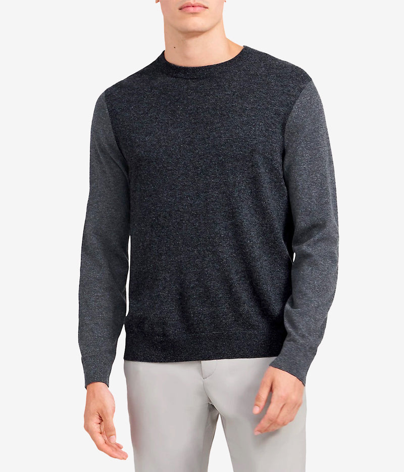 Milan Crew Cashmere in Grey Multi