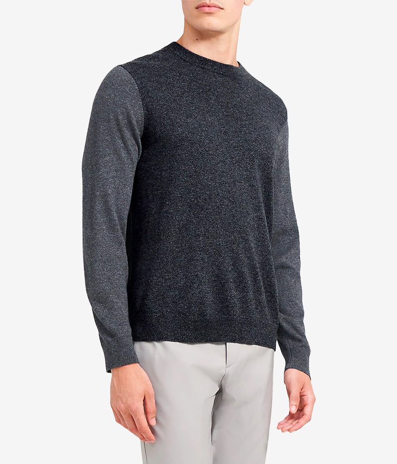 Milan Crew Cashmere in Grey Multi
