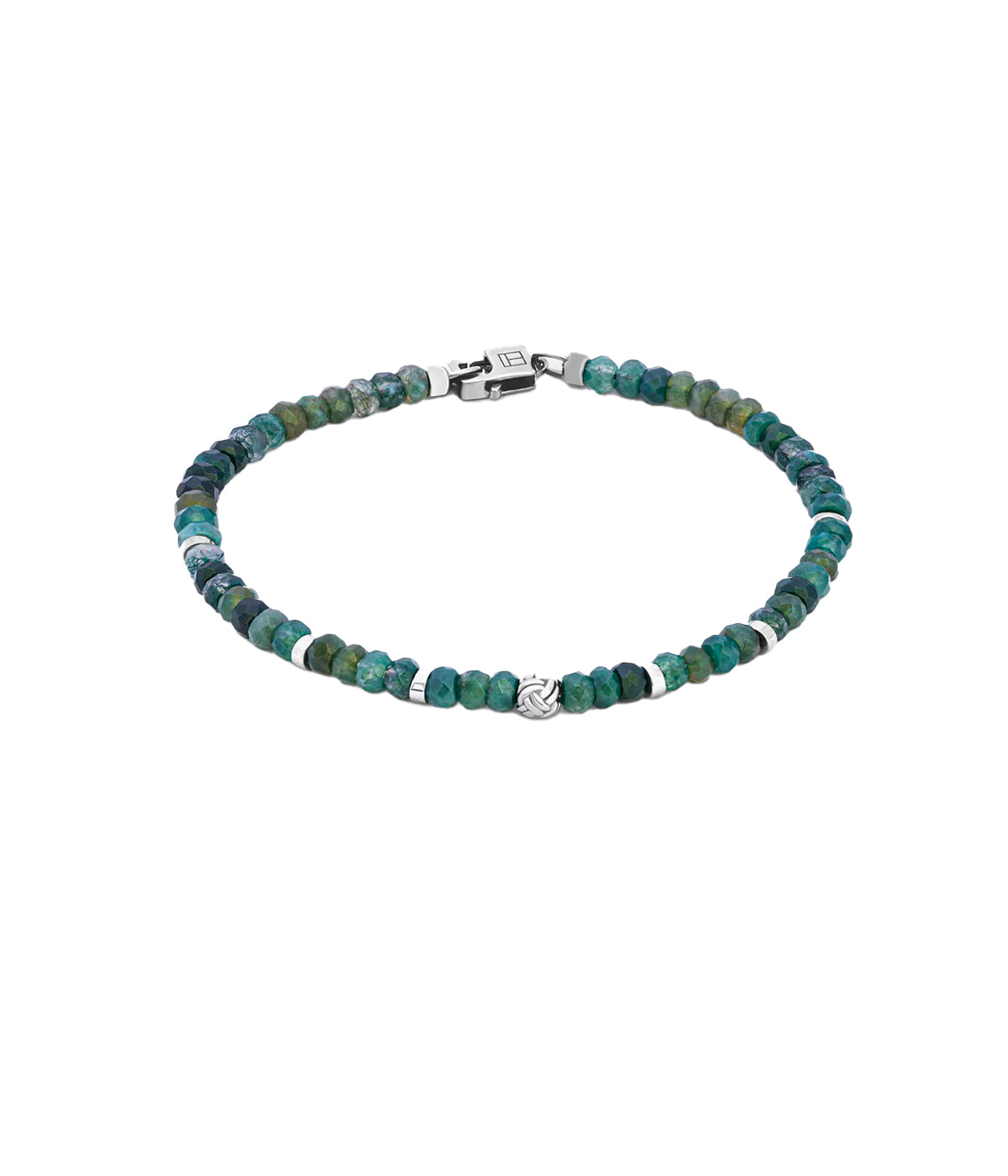 Nodo Bracelet with Sodalite in Silver & Green