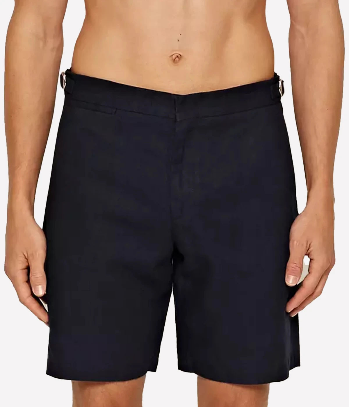 Norwich Linen Short in Navy