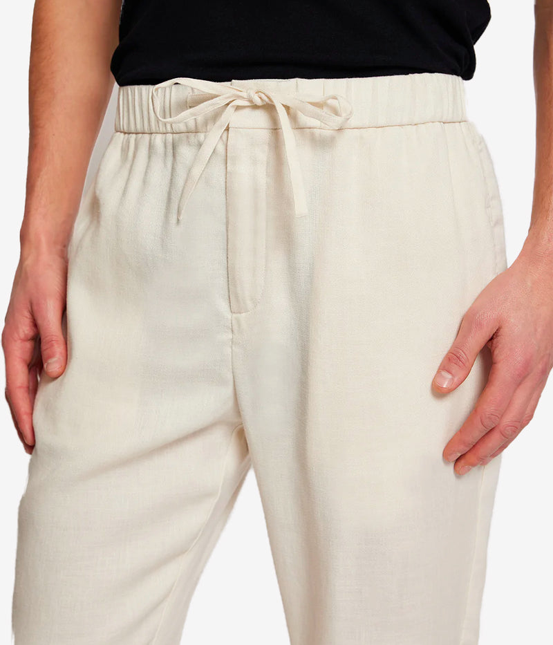 Oscar Linen Chinos in Coconut Milk