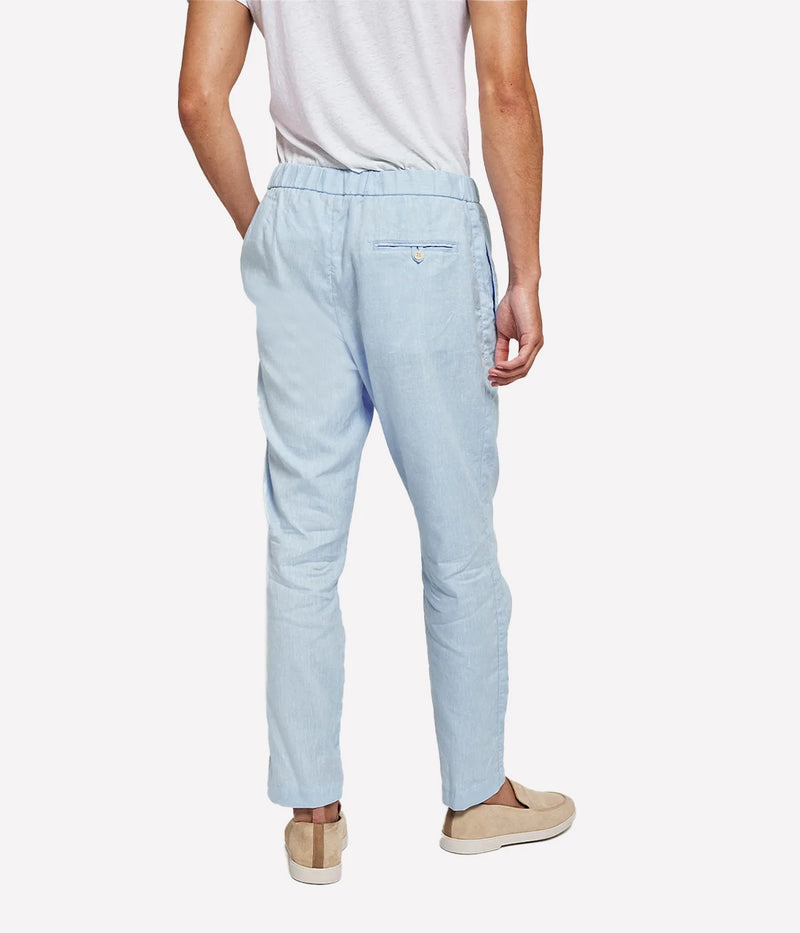 Oscar Linen Chinos in Pale Blue