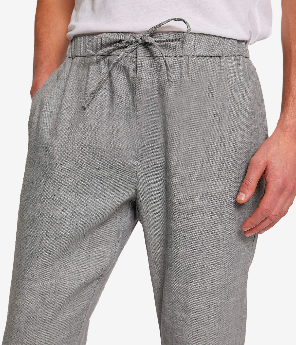 *FINAL SALE* Oscar Linen Chinos in Rock Grey
