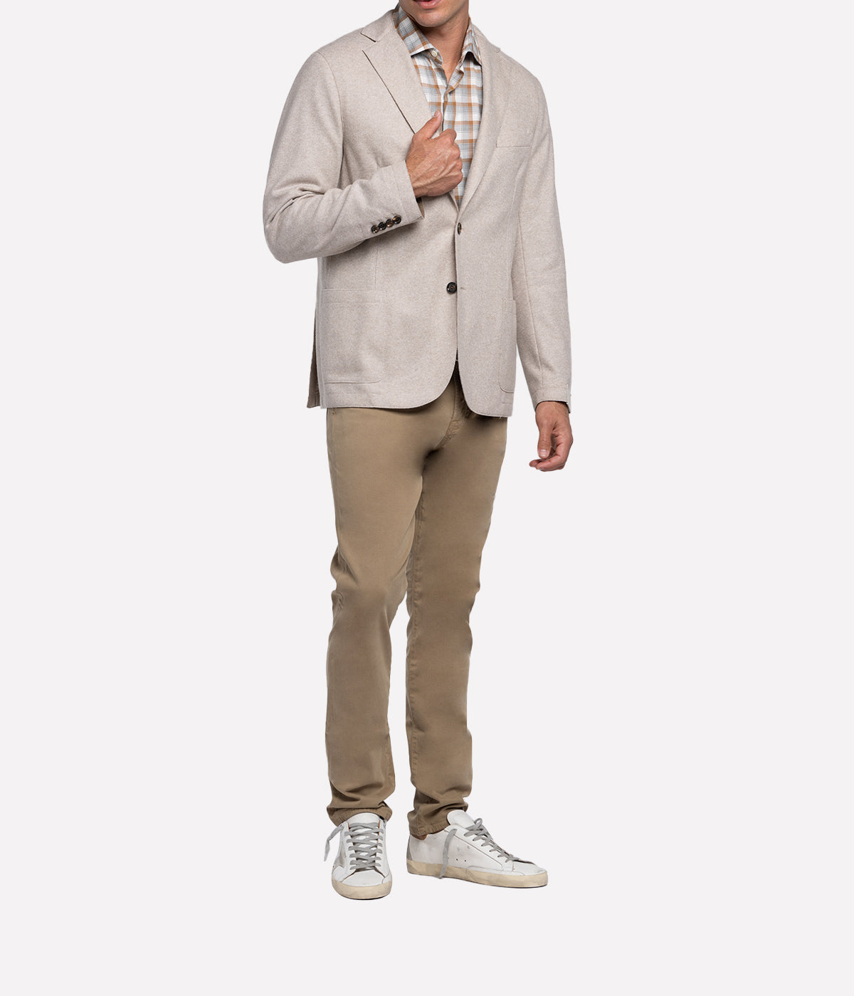 Real Cut Single Breasted Jacket in Sand