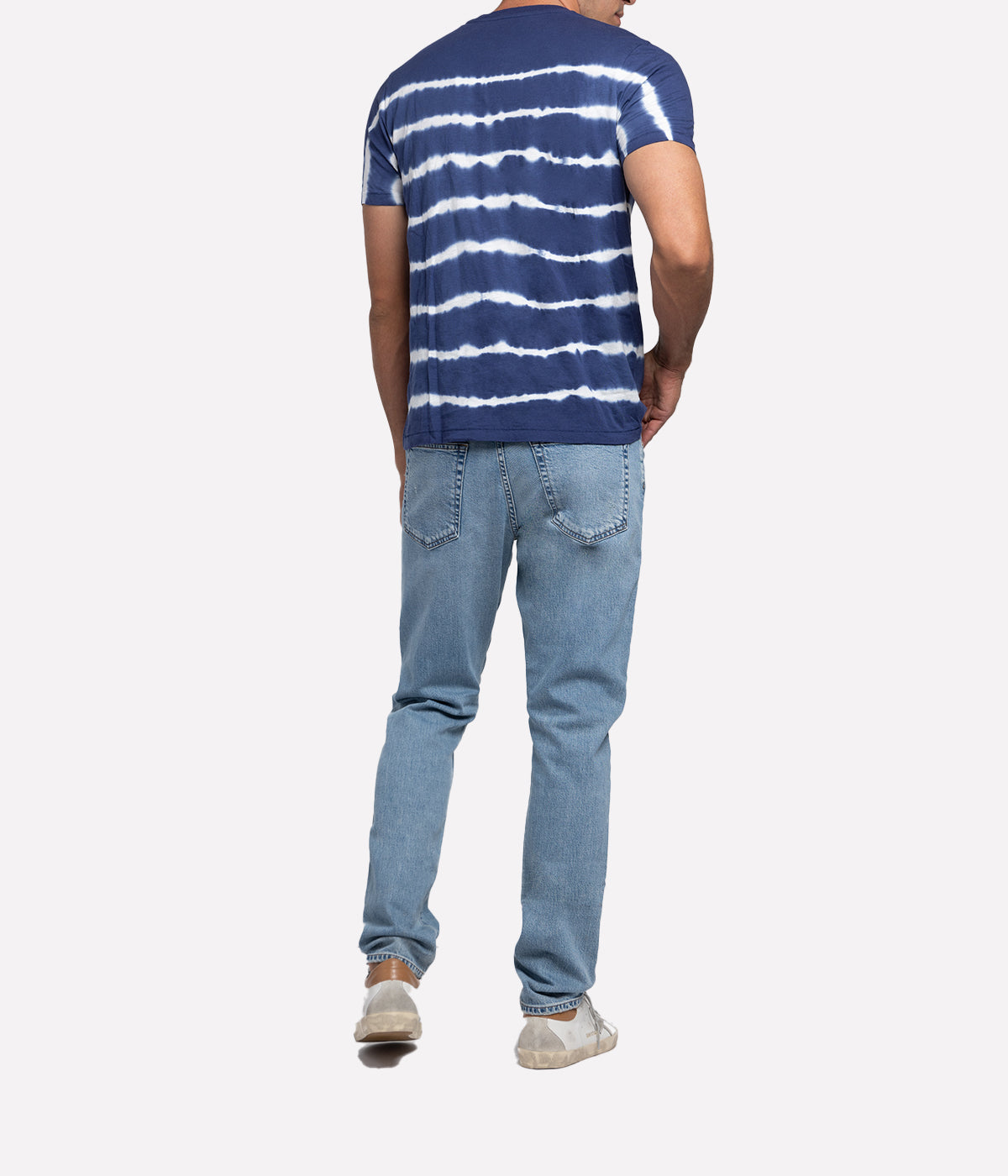 Pocket Crew Knitted T-Shirt in Worker Blue