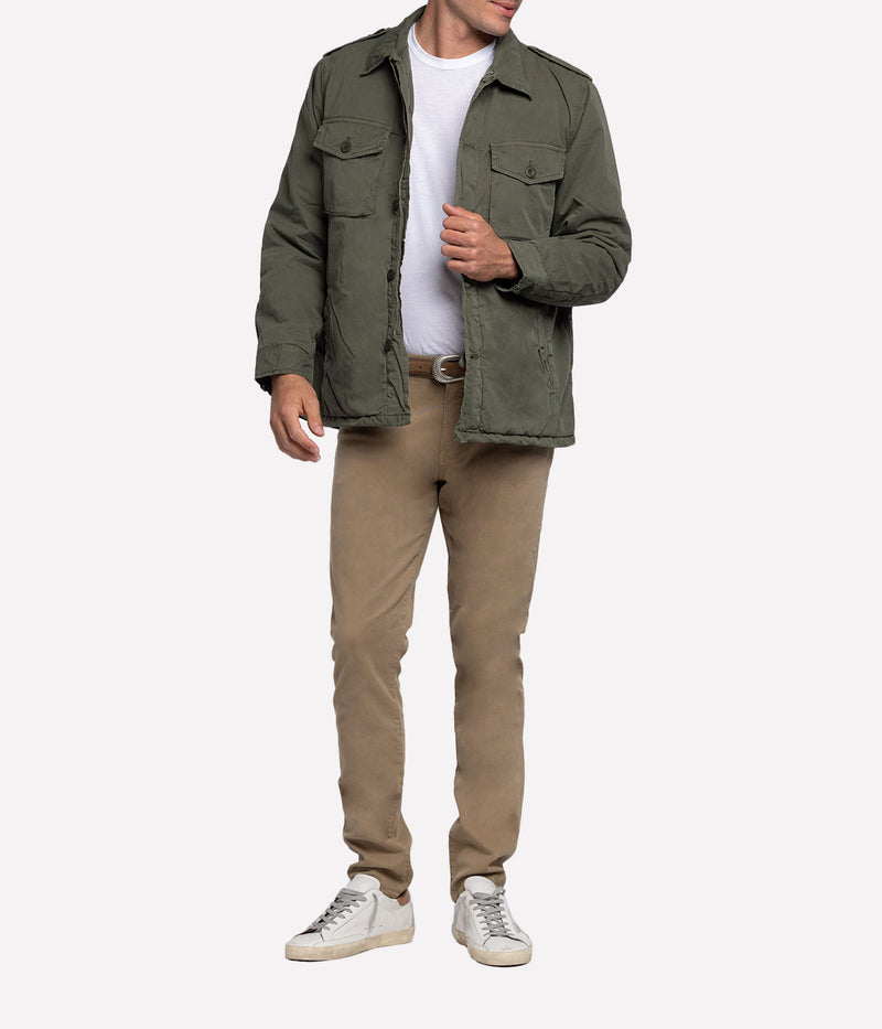 Jamwood Woven Jacket in Camo Overdyed Moss