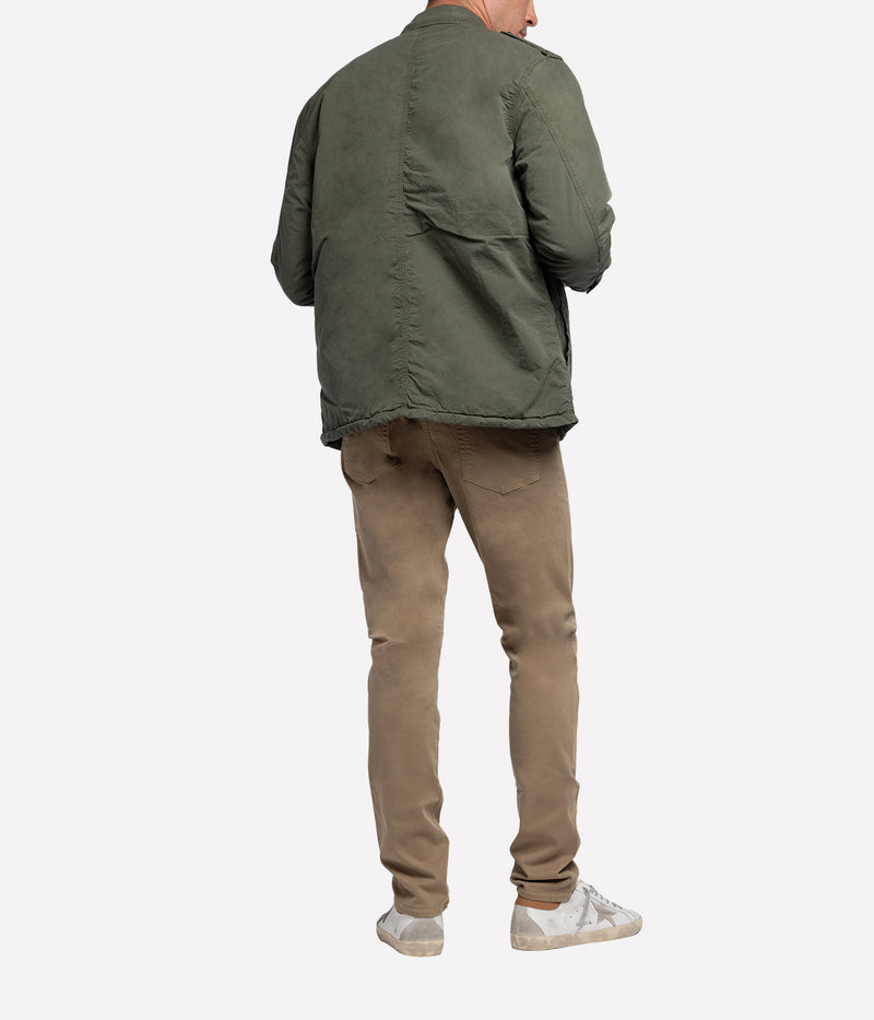 Jamwood Woven Jacket in Camo Overdyed Moss