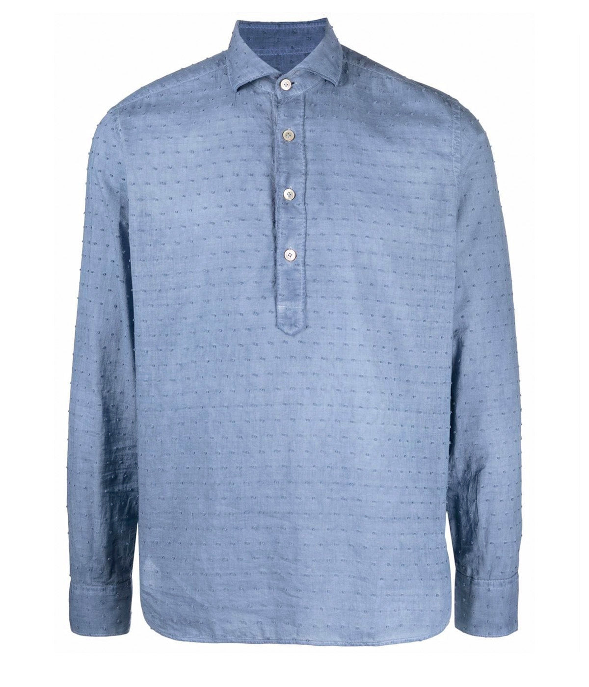 Polo Collar Shirt in Blue
