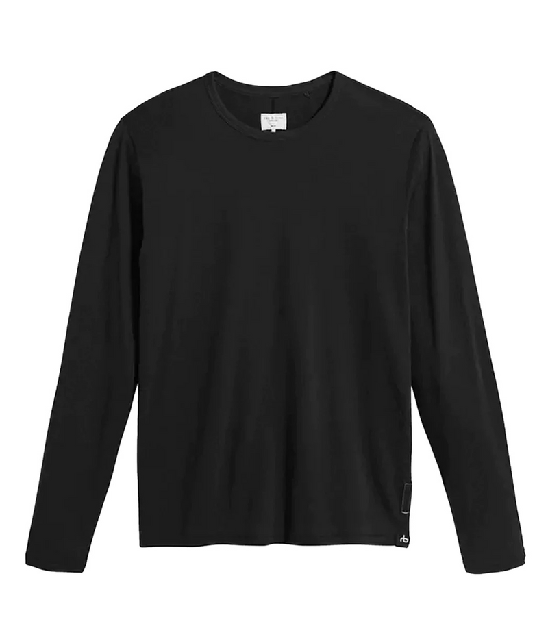 Principle Long Sleeve Base Tee in Black