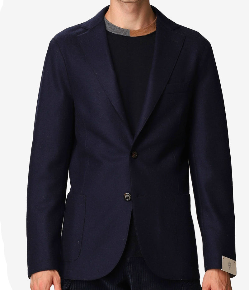 Real Cut Single Breasted Jacket in Blue