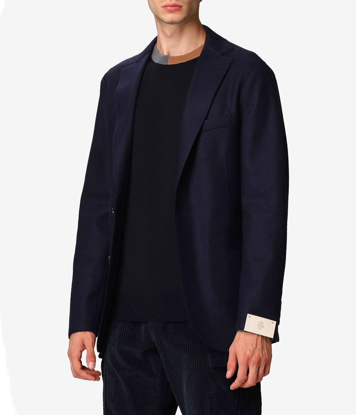 Real Cut Single Breasted Jacket in Blue